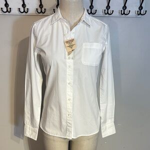 Muji Organic Cotton White Broad Shirt size xs NWT